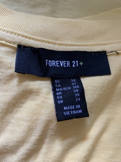 ÁO THUN BIGSIZE F21 DÁNG BASIC CHUẨN VNXK