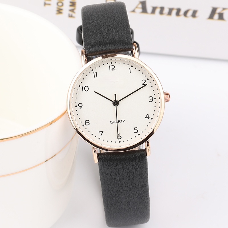 Đồng hồ dây da thiết kế đơn giản thời trang cho nữ