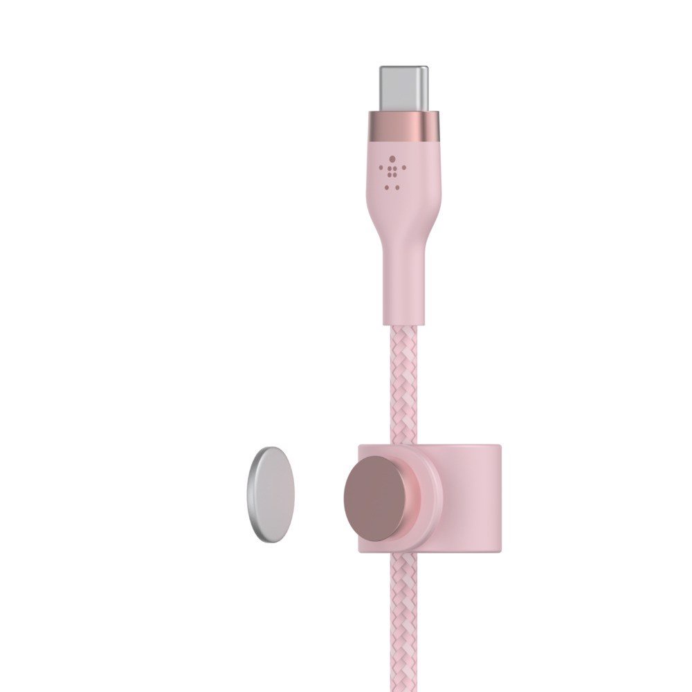 Cáp sạc USB Type C - Lightning BOOSTCHARGE PRO Flex Belkin vỏ silicone bọc dù 60W - Bảo hành 5 năm - CAA011bt