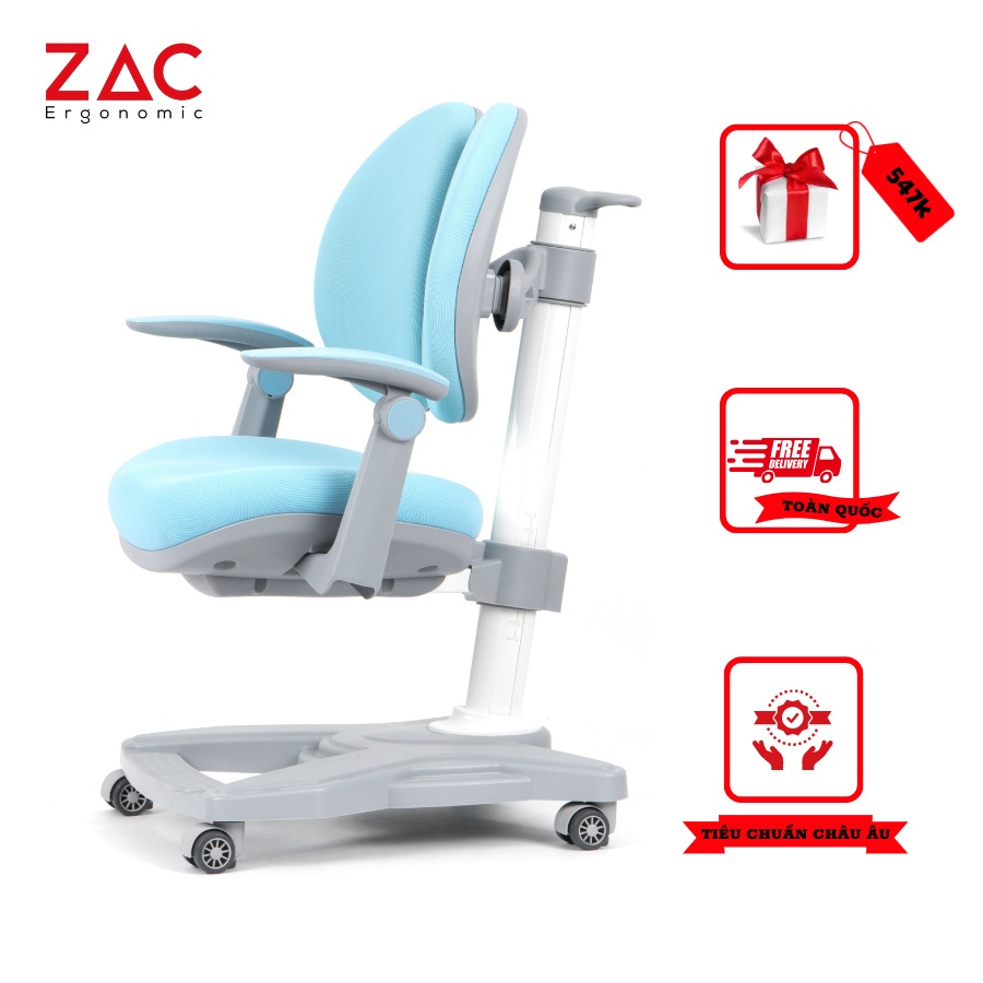 Ghế Chống Gù Lưng Zac Ergonomic Y001 Blue