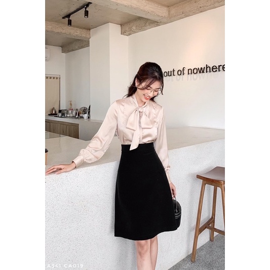 Chân Váy Công Sở Chữ A Dáng Dài Đến Gối, Chân Váy Chữ A Thời Trang