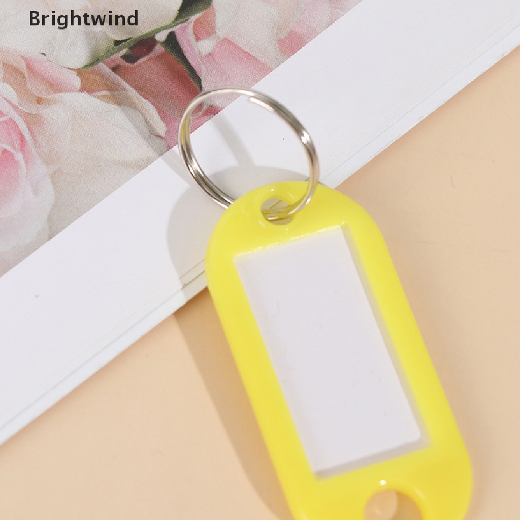 [Brightwind] Plastic Custom Split Ring ID Key Tags Key Chains Numbered Name Luggage Tags*10 Hot Sell