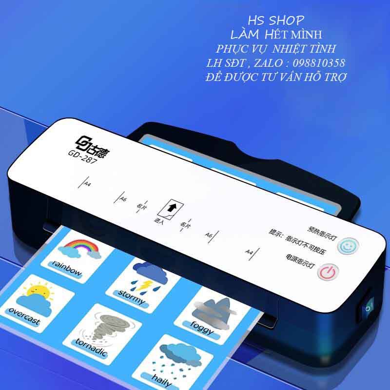 Máy ép plastic khổ A4- tặng 50 màng ép- có nút chỉnh khi bị kẹt giấy , máy gia đình , kinh doanh.