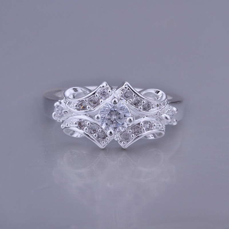 Nhẫn bạc S925 đính đá zircon tinh tế thời trang