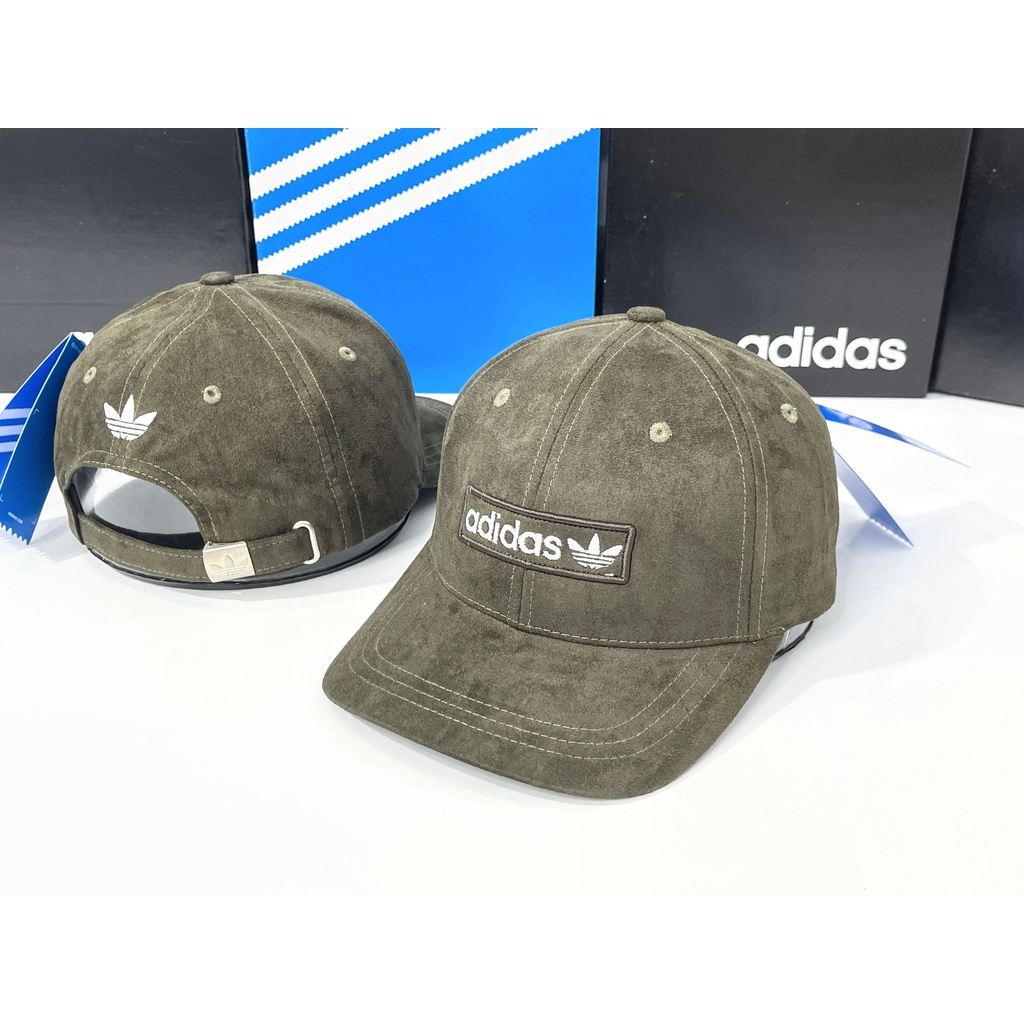 Nón lưỡi trai Adidas chất vải nhung Hàn Quốc cao cấp, nón kết thể thao Mã A6B90 màu đen vang trắng xanh