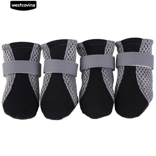 Set 4 Chiếc Giày Mềm Chống Trượt Cho Thú Cưng