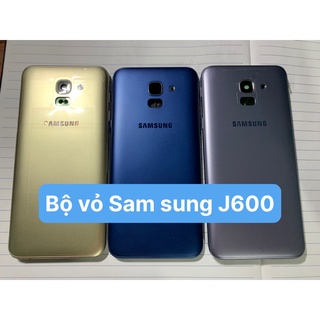Sam sung J600 /vỏ sam sung j600 (gồm lưng,sườn,phím bấm kính cam)
