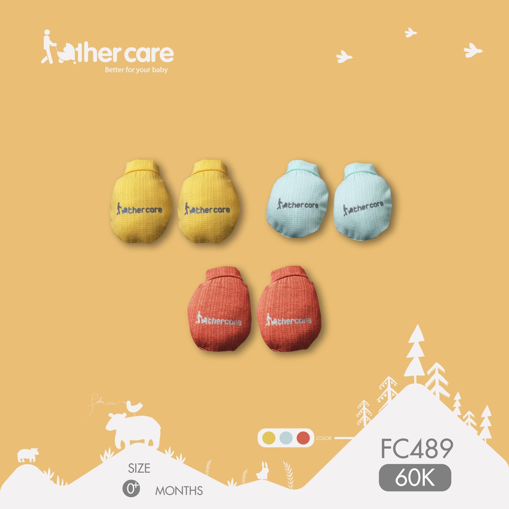 Set Bao Chân Bao Tay Sơ Sinh Trơn FatherCare - FC489 FC490