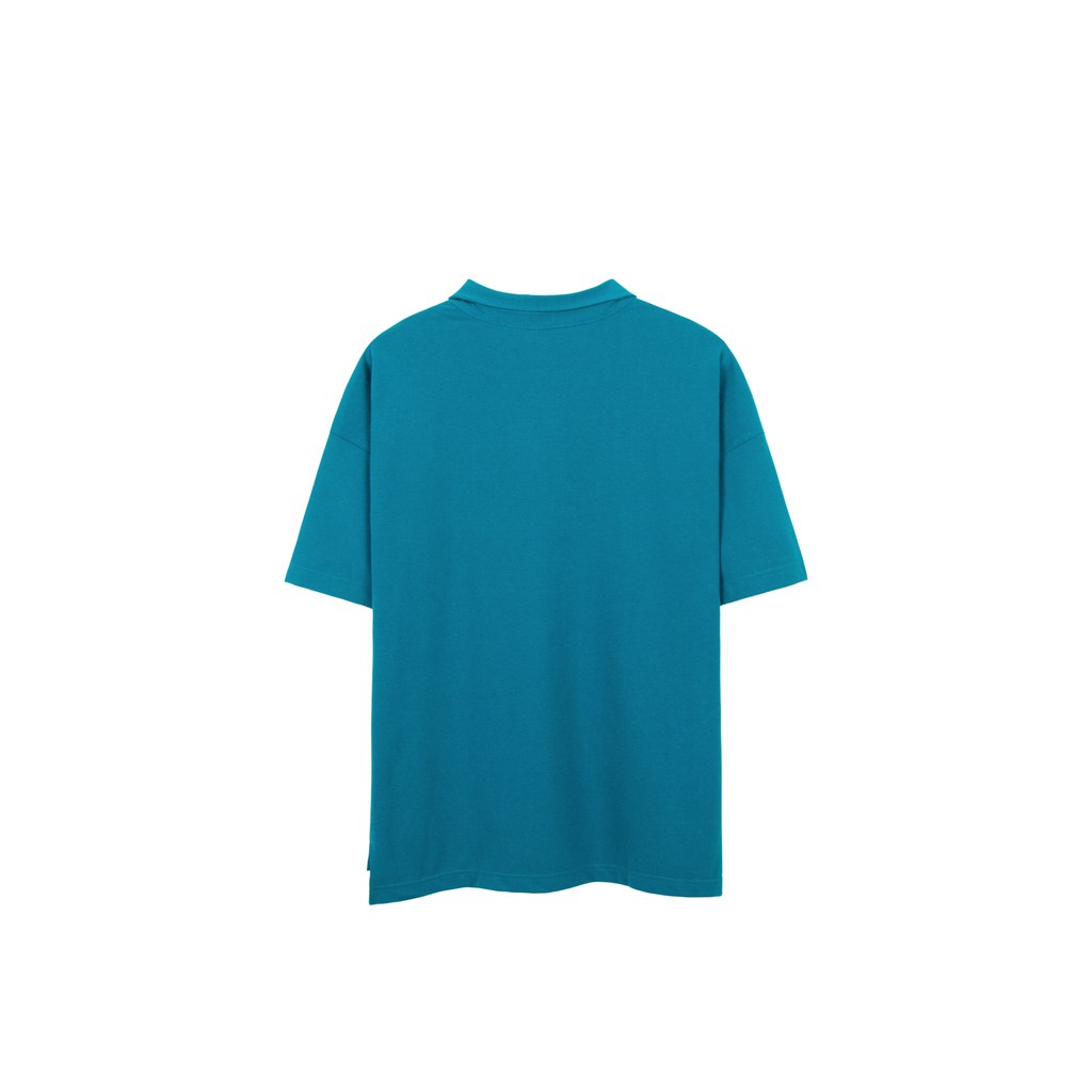 Áo Thun Polo Basic Màu Xanh Chất Liệu Cotton Thoáng Mát