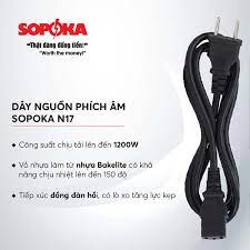 Dây nguồn đa năng nồi cơm điện, ấm nước N17 Sopoka ( đuôi 3 chấu)