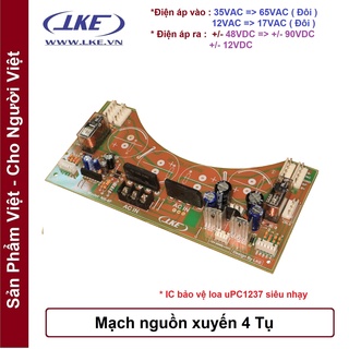 mạch nguồn xuyến 4 tụ ( có bảo vệ loa )