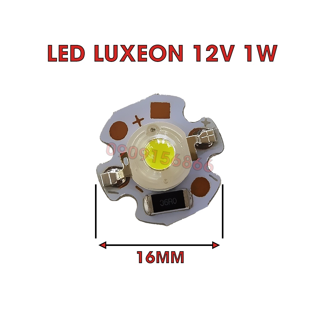 Bóng đèn led luxeon 12v 1w, 5v 3w
