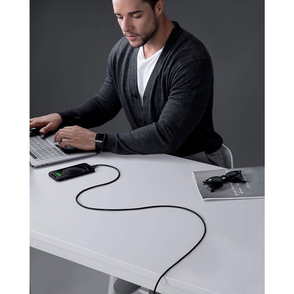 Dây sạc nhanh 20W ANKER Powerline III Flow Type C To Lighting Sạc nhanh PD 18W 30W - A8662 dài 0.9 Mét A8663 dài 1.8 Mét