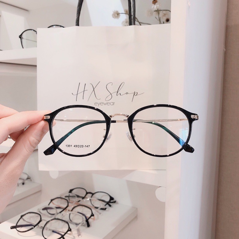 Gọng kính siêu dẽo BBR, phối kim loại form bầu nhỏ vừa mặt (1301) | BigBuy360 - bigbuy360.vn