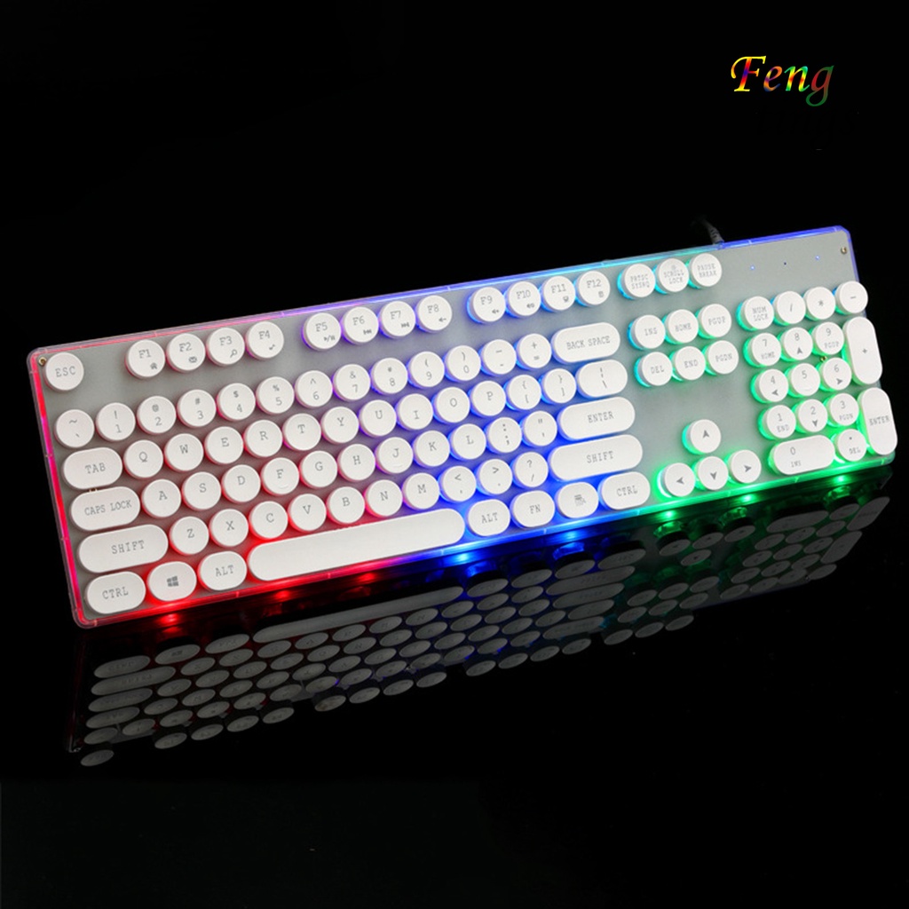 Bàn Phím Chơi Game G102 104 Phím Có Đèn Nền Dạ Quang Chống Thấm Nước Kết Nối Usb 2.0