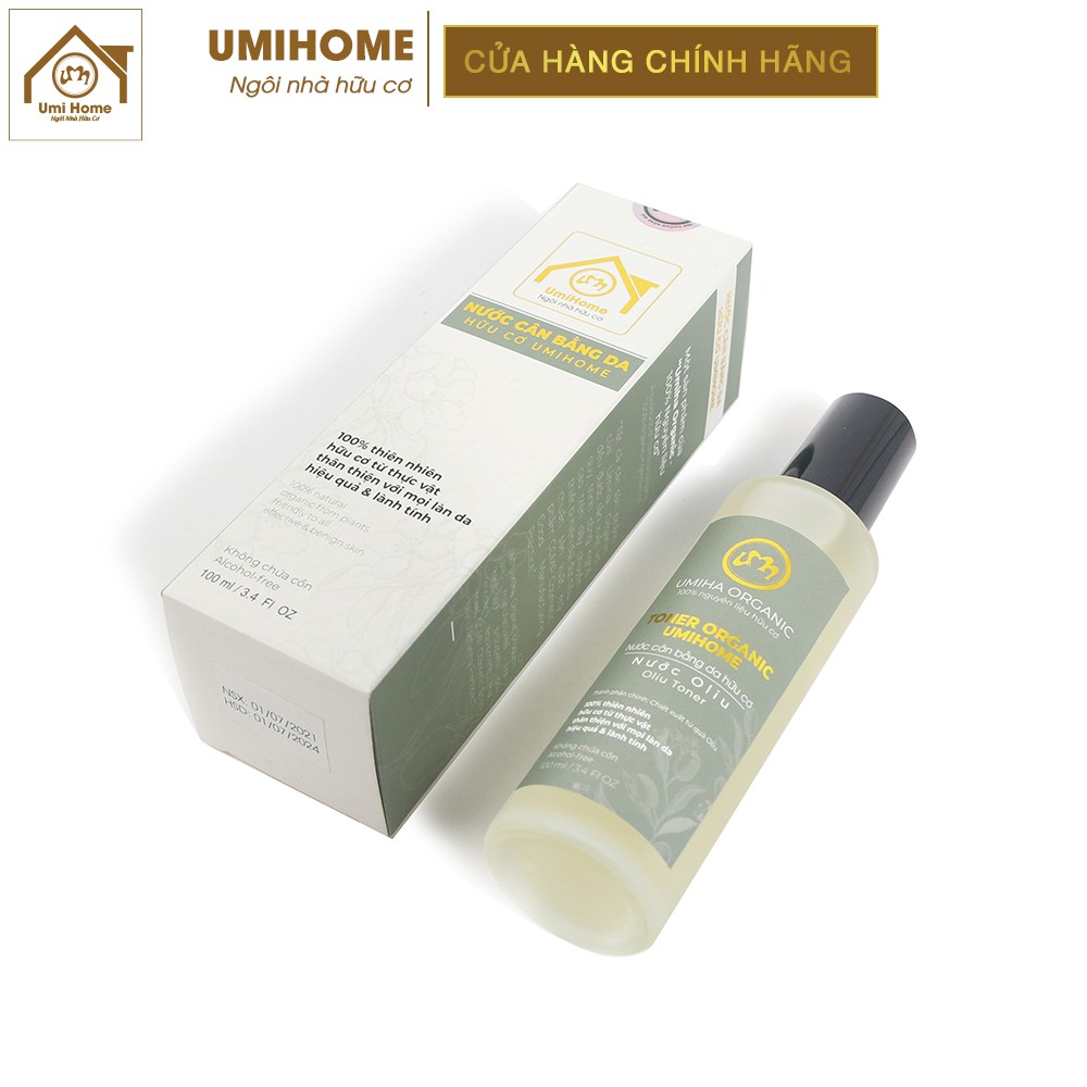 Toner Oliu hữu cơ UMIHOME 50/100ml cân bằng dưỡng ẩm cho da hiệu quả