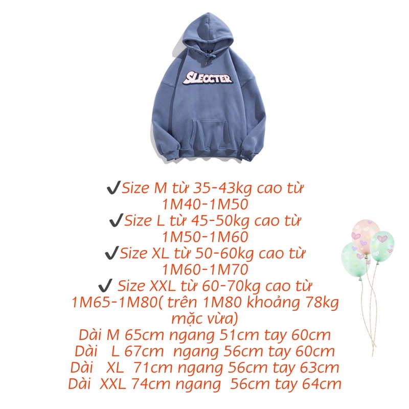 Áo Hoodie Nỉ Bông Dài Tay Chữ Nhỏ Unisex Kèm Video Cận Chất