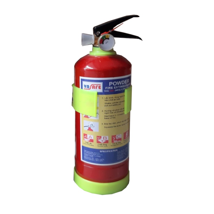 BÌNH CHỮA CHÁY ABC MFZL1 1KG CHUYÊN DÙNG CHO OTÔ VÀ XE TẢI-kèm giá treo- Hình thật 100%