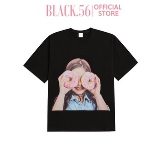 Áo thun nữ Acme de la vie DONUT GIRL 3 , áo thun form rộng tay lỡ chất cá tính , BLACK56 M34