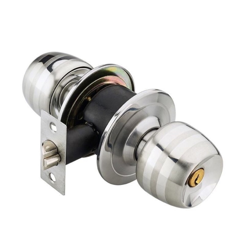 Khoá đấm tròn inox không chìa lắp nhà vệ sinh, toilet