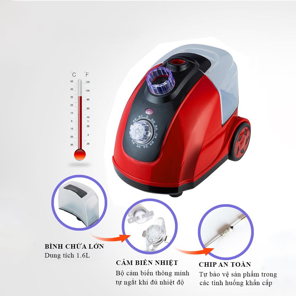 Bàn là hơi nước cây đứng Yangzi chính hãng công suất cao 1800w bàn ủi hơi nước mạnh mẽ, tiện dụng là, ủi