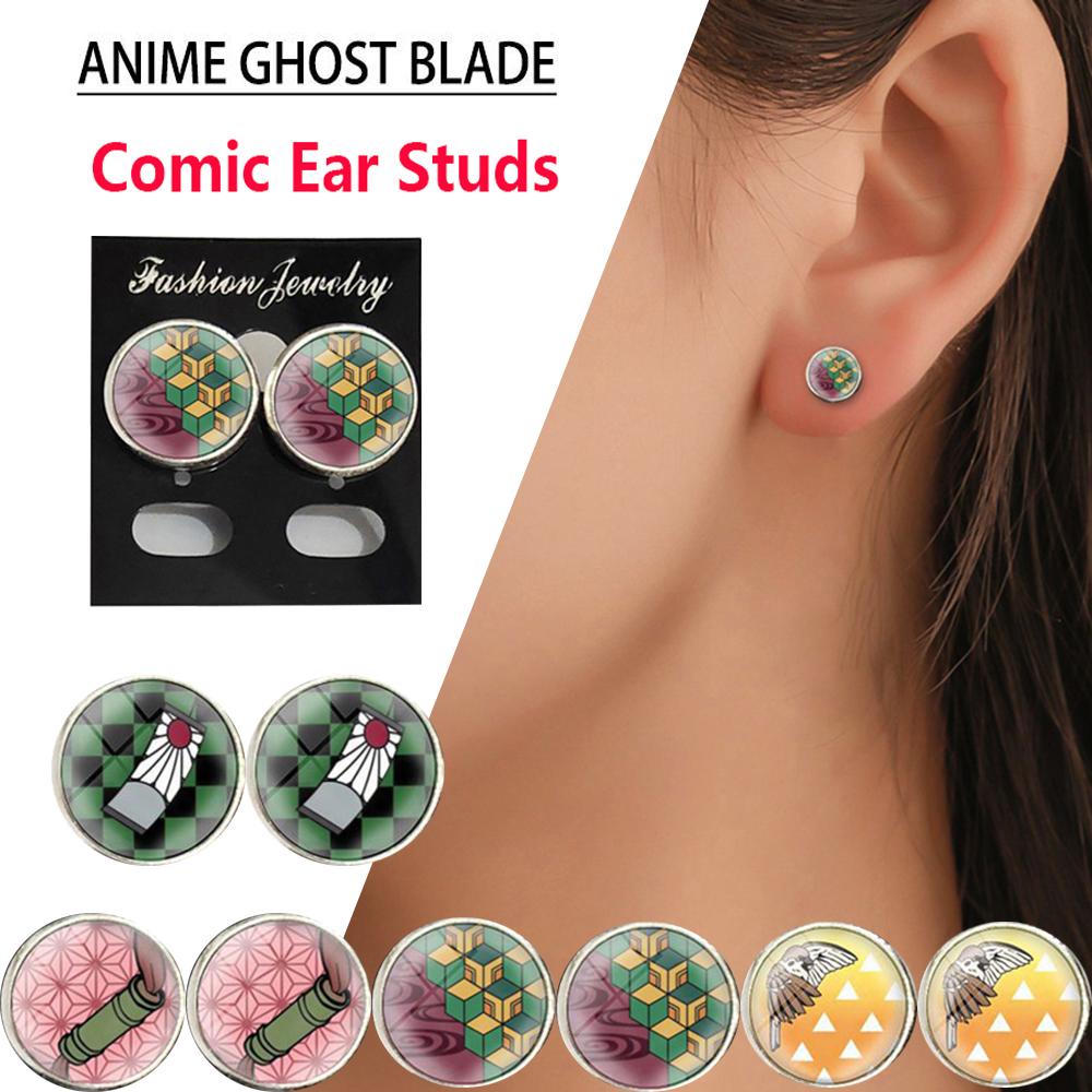 Bông Tai Thời Trang Kiểu Hoạt Hình Demon Slayer Nhật Bản WMES15H