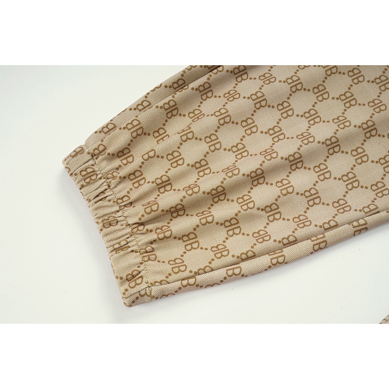 Balenci * Quần Legging Thêu logo allover Thiết Kế Biểu Tượng Đơn Giản Cổ Điển Thời Trang