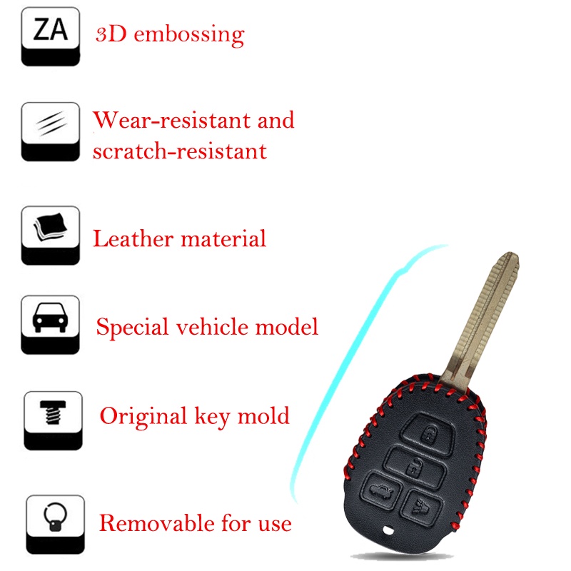 2 /3/4nút , bọc chìa khoá Toyota Vios , Yaris 2012 - 2022