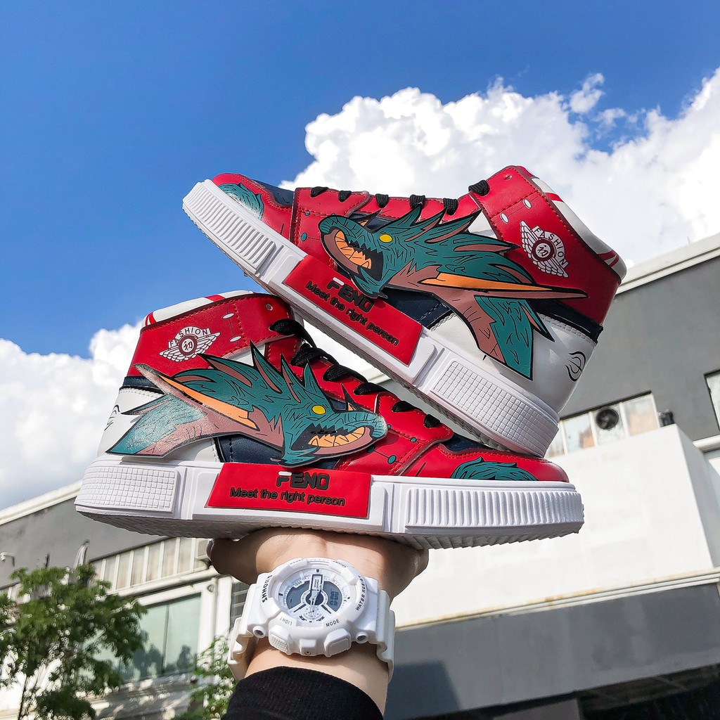 Stylish Naruto printed sneakers for men