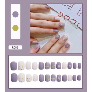 [NailSaigon tặng Dũa + Keo] Bộ 24 móng tay giả hoạ tiết Năng Động