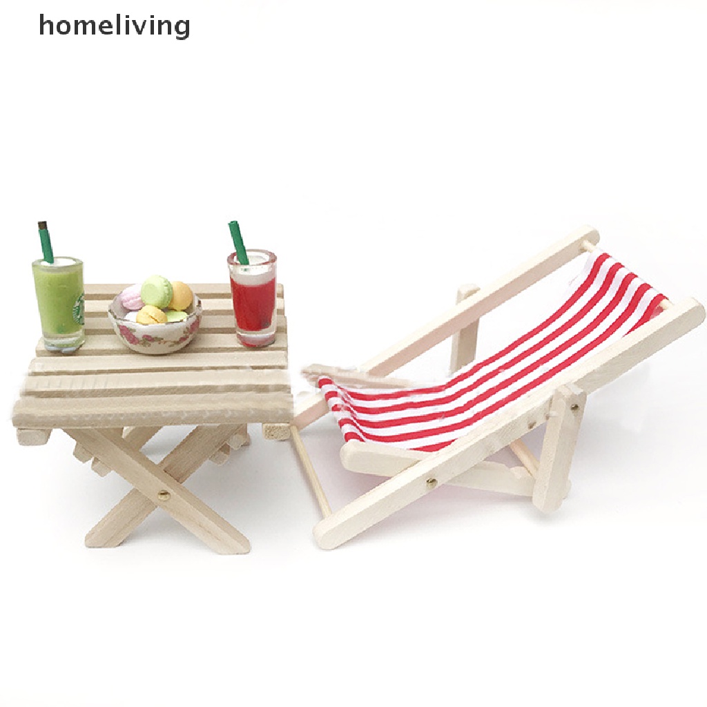 Ghế Gỗ Gấp Gọn Mini Tỉ Lệ 1: 12 Trang Trí Nhà Búp Bê