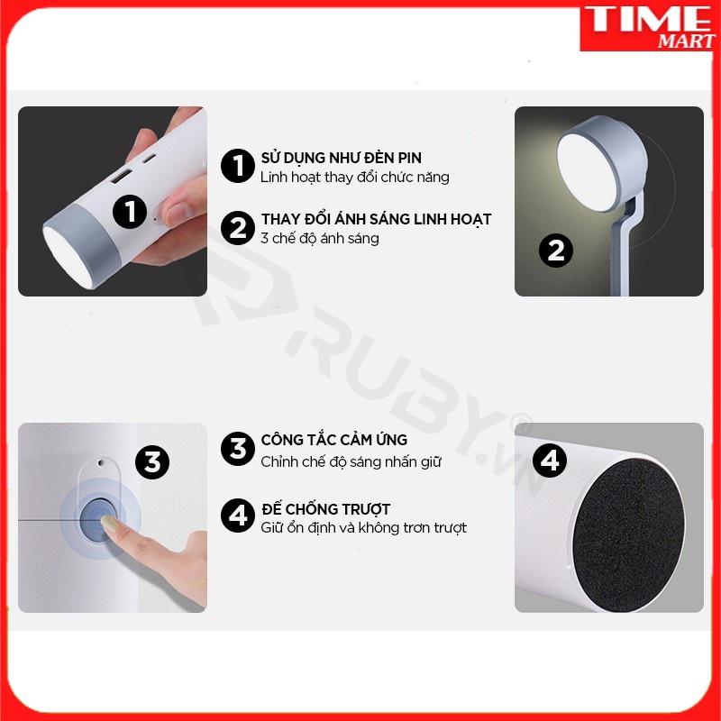 Đèn Pin Cầm Tay Kiêm Sạc Dự Phòng 2 Trong 1 XIXA Ánh Sáng Dịu Nhẹ, 3 Chế Độ Điều Chỉnh, Dung Lượng Pin Lớn [TIME_MART]