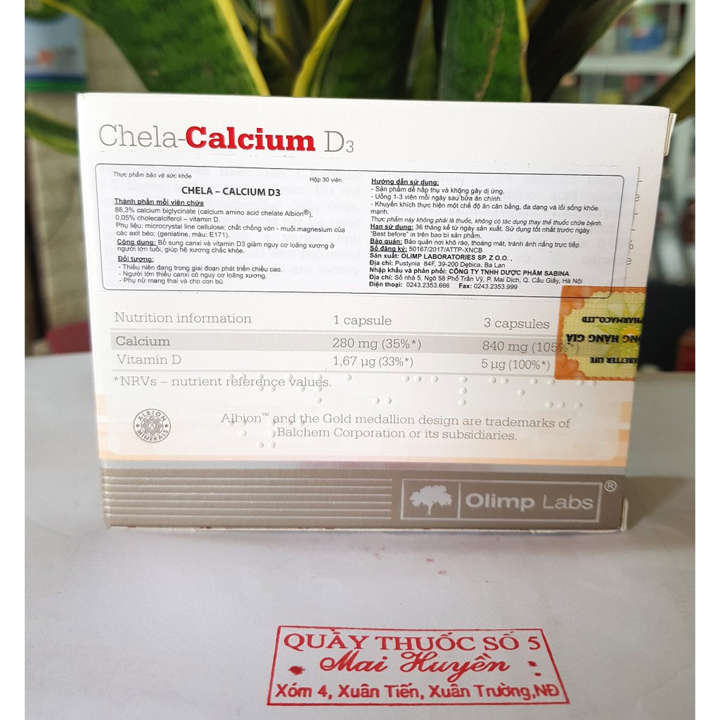[CHÍNH HÃNG- DATE XA]Canxi hữu cơ Chela - Calcium D3 cho mẹ bầu và sau sinh | Thế Giới Skin Care