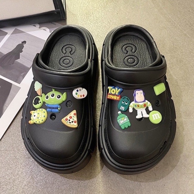 Dép sục nữ Cross Gấu Kaws,Toy Story đế độn 3cm tăng chiều cao đi siêu nhẹ thời trang ulzzang Hàn Quốc TH-70