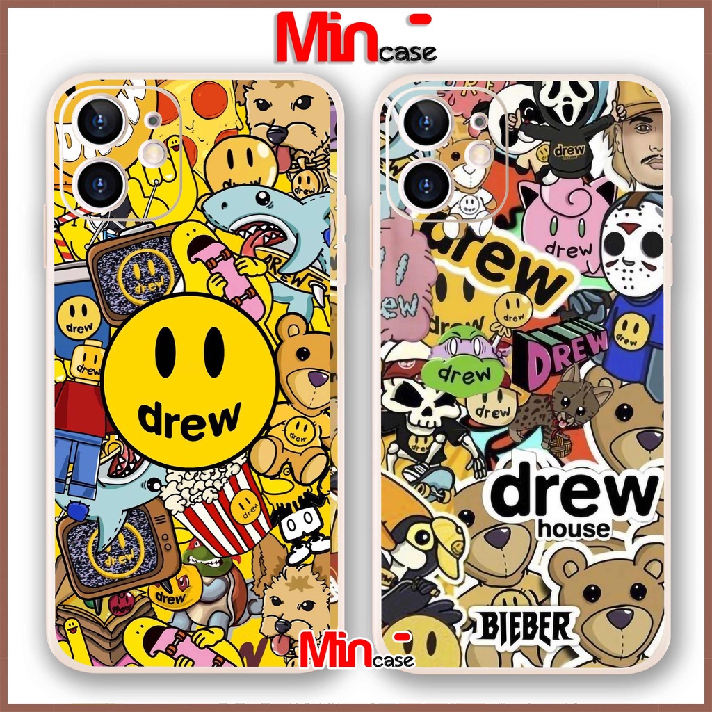 Ốp lưng iPhone Drew cạnh viền vuông silicon mềm dẻo bảo vệ camera cho iphone 6/6s/7/8/X/XS/11/12/13 Pro Plus Max