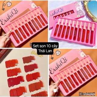 Set 10 cây son kem lỳ thái lan