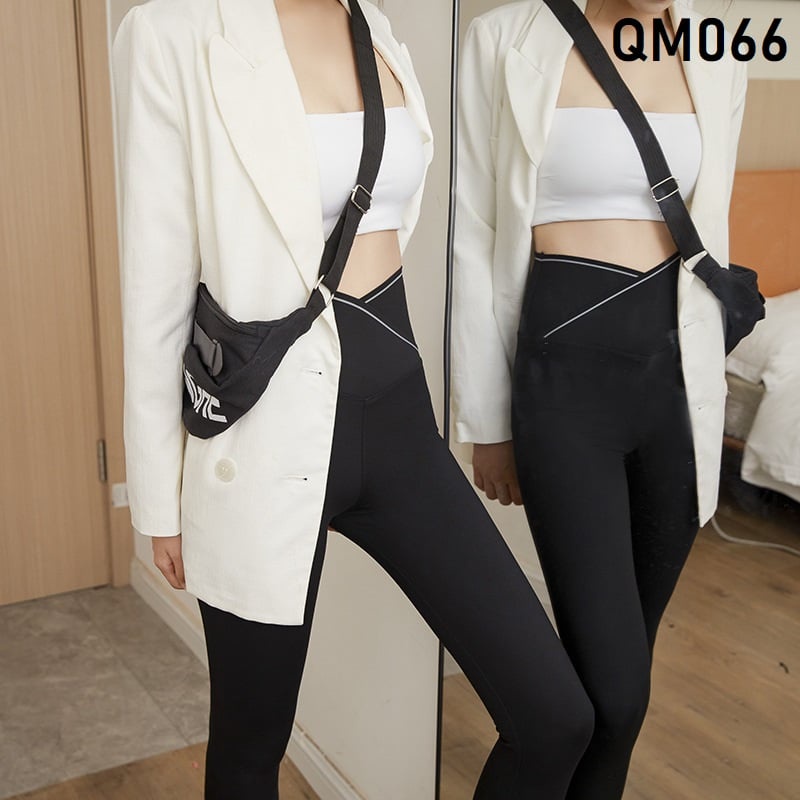 Quần legging cạp vạt chéo, lưng cao gen bụng eo thon sport | BigBuy360 - bigbuy360.vn