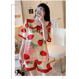 Đồ bộ đùi vải cotton-bộ nữ mặc ở nhà vải cotton