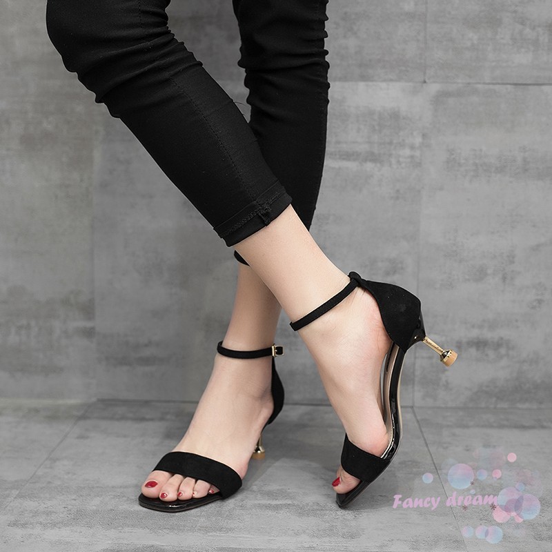 Giày Cao Gót Sandal Nữ Quai Đeo Mắt Cá Chân Mùa Hè