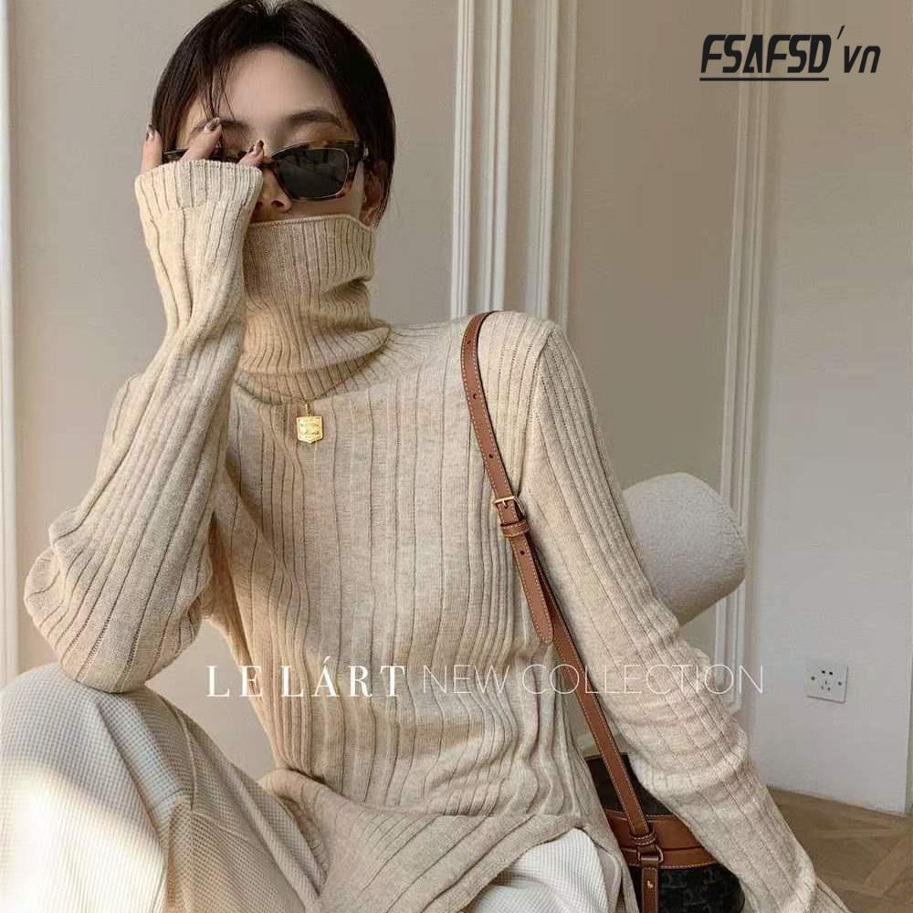 Áo Sweater Tay Dài Cổ Lọ Phong Cách Mới 2022 Cho Nữ