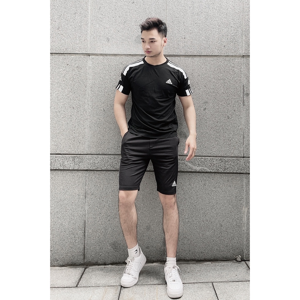 Bộ thể thao. Bộ cộc tay Nam Adi.d@s BH03