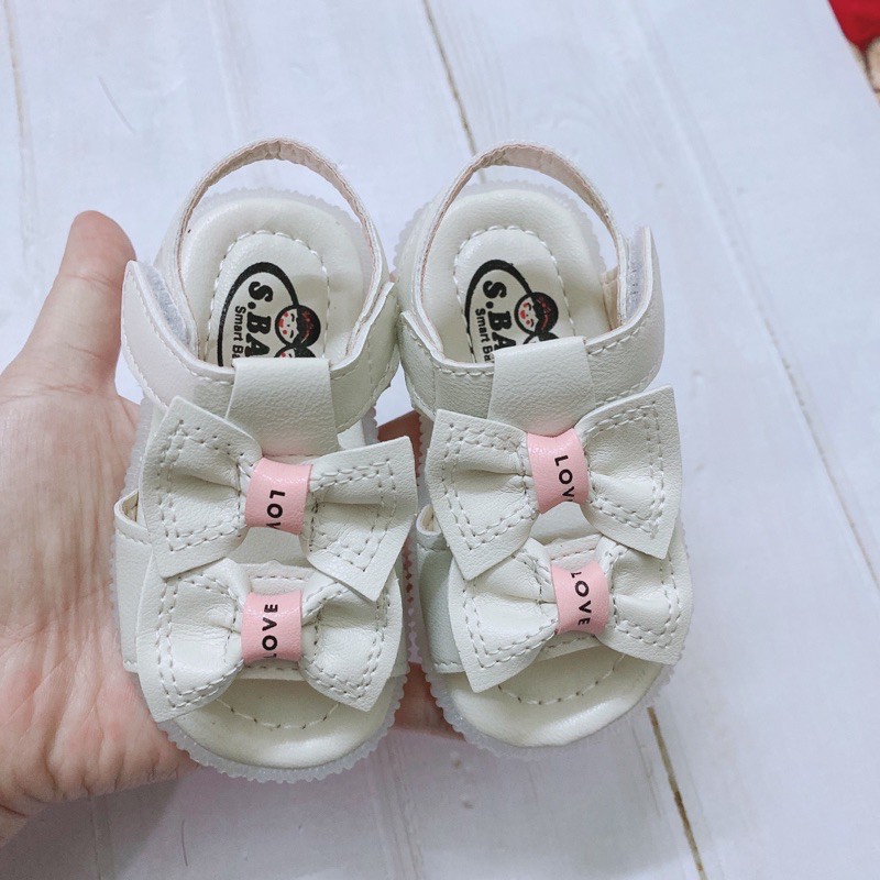 SANDAL TẬP ĐI BÉ GÁI GẮN NƠ XINH XINH