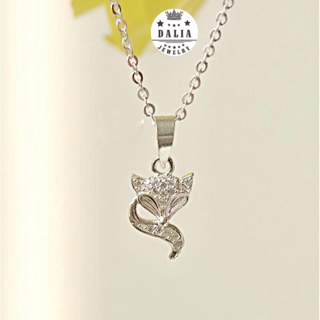 Dây chuyền hồ ly nữ bạc thật DaLiA Jewelry vòng cổ mặt hồ ly dễ thương