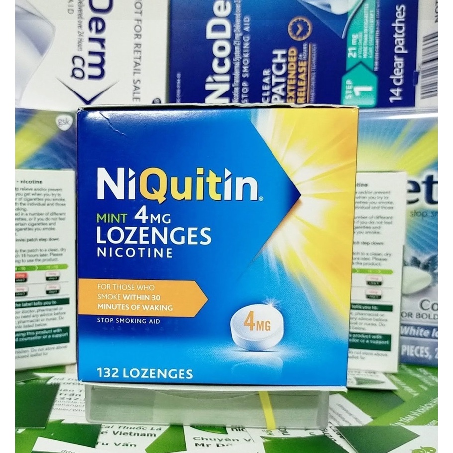 Kẹo cai thuốc Nicotine 4mg hộp 132 viên Ngậm
