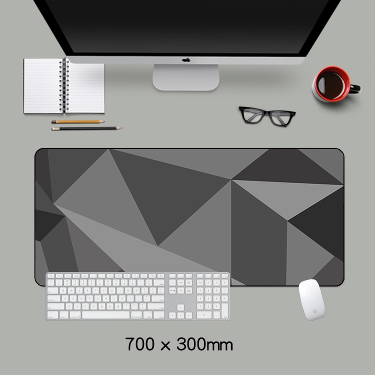 Miếng lót chuột chơi game hình đa giác màu xám