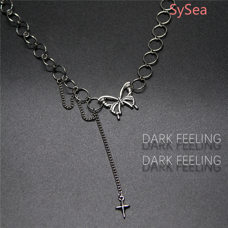 Dây chuyền choker đính phụ kiện hình bướm thời trang cho nữ