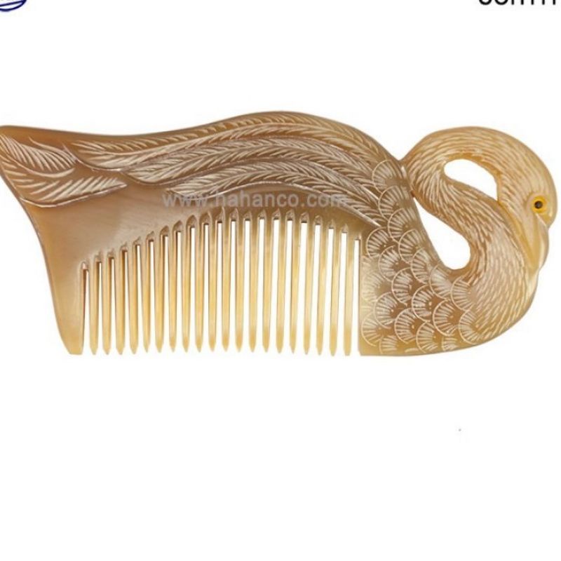 Lược sừng Thiên Nga đẹp làm quà tặng (Size: XL-15 cm) Chăm sóc tóc cao cấp- Horn Comb