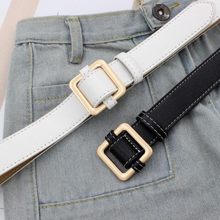 Thắt lưng nữ khóa vuông đơn giản cá tính