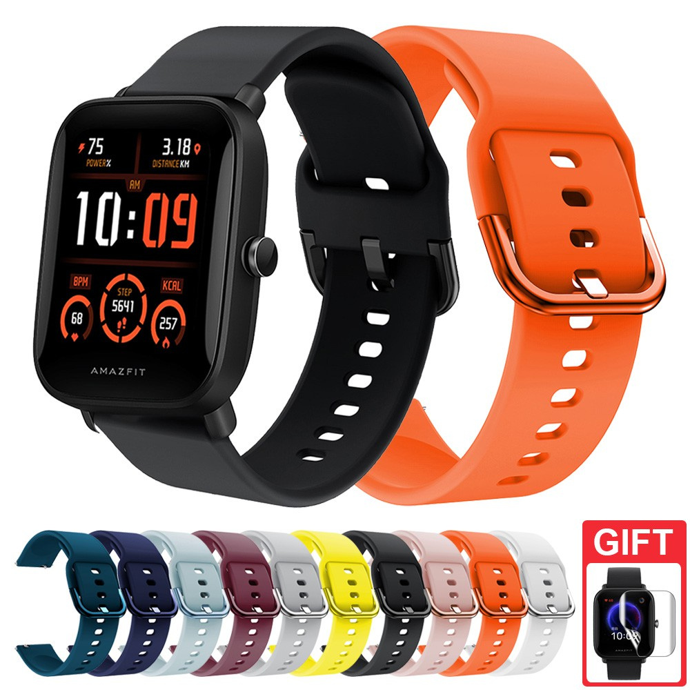 Dây Đeo Silicon 20Mm Thay Thế Cho Đồng Hồ Thông Minh Xiaomi Huami Amazfit Bip U Pro GTS 3 Bip S Lite GTS 2 Mini GTR 42mm