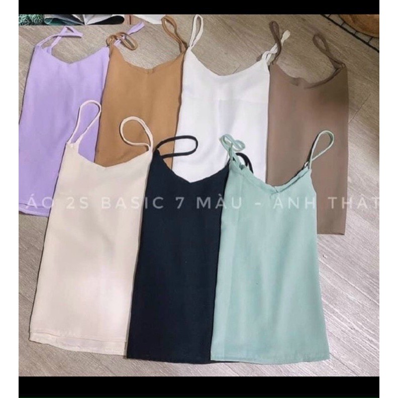 Áo 2 dây chất đúc lụa mền mát, tôn dáng người mặc, size từ 40- 60kg.